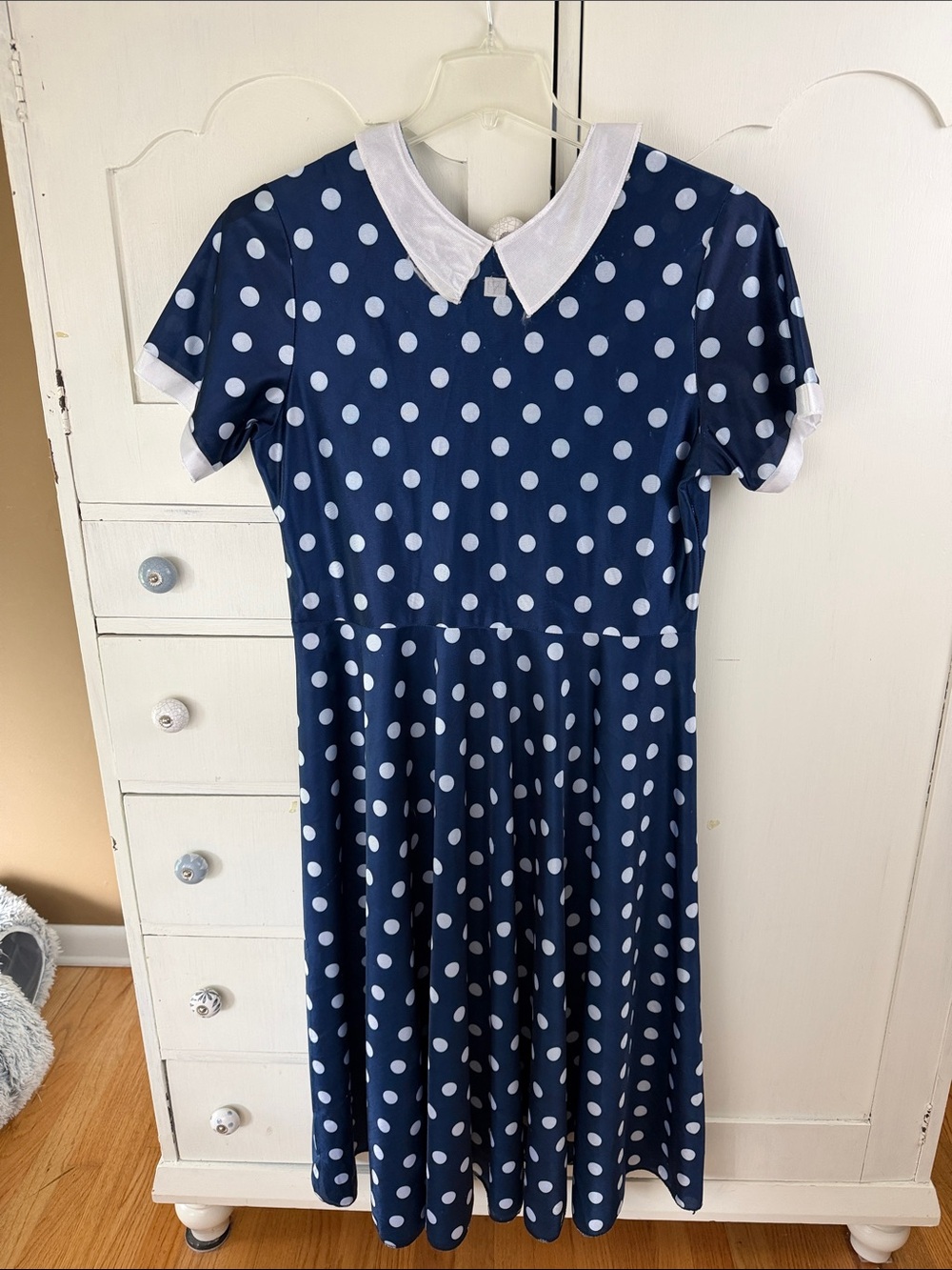 Lucy Costume - Navy Blue Polka Dot Dress